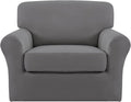 Easy-Going 2 Pieces Microfiber Stretch Chair Slipcover – Spandex Soft Fitted by Easy-Going