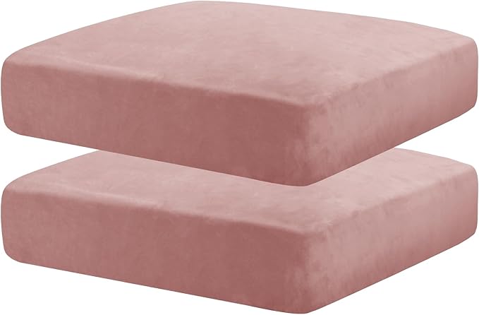 MAXIJIN Velvet Stretch Cushion Covers Couch Cushion Slipcovers Loveseat Sofa by MAXIJIN