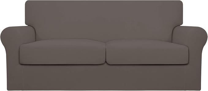 Easy-Going Oversized 3 Pieces Stretch Fleece Soft Loveseat Couch Cover by Easy-Going