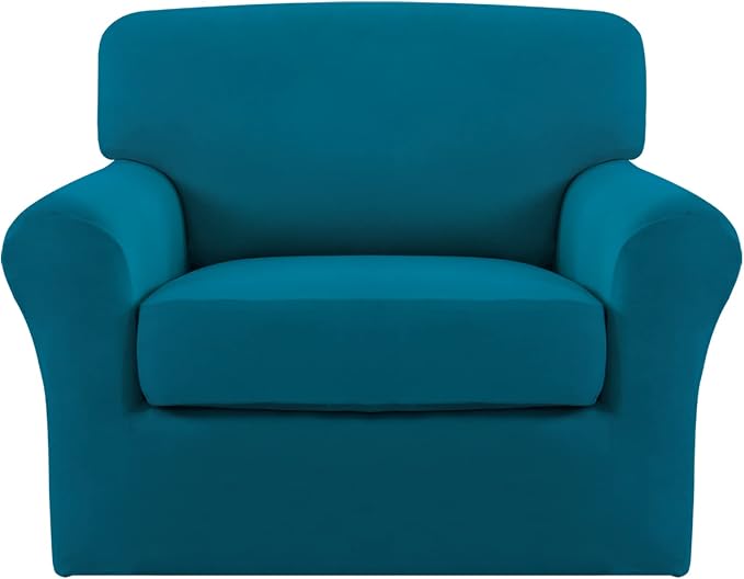 Easy-Going 2 Pieces Microfiber Stretch Chair Slipcover – Spandex Soft Fitted by Easy-Going