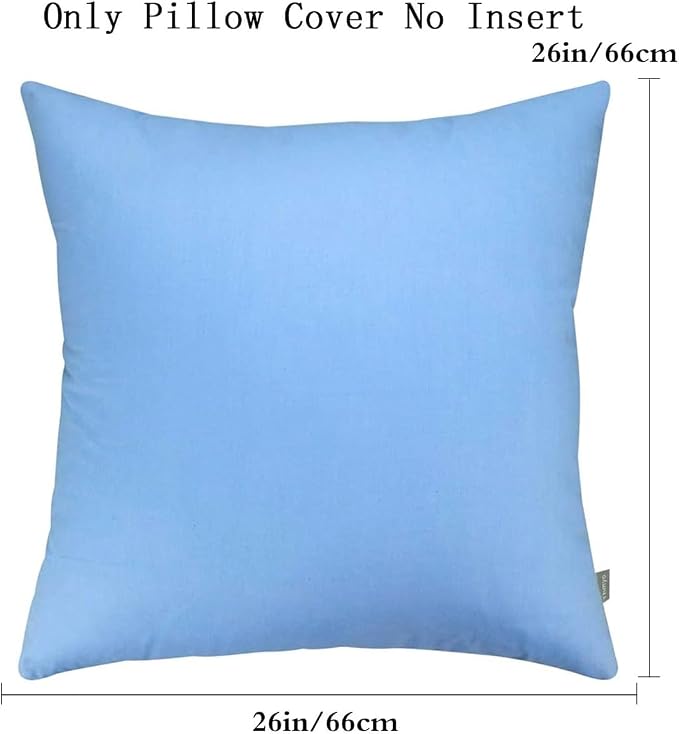 4-Pack 100% Cotton Comfortable Solid Decorative Throw Pillow Case, Thmyo Square - Image 2