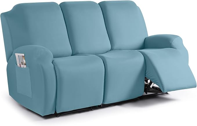 TAOCOCO Recliner Sofa Slipcover, 3 Pieces Polyester Fabric Stretch Sofa Covers by TAOCOCO