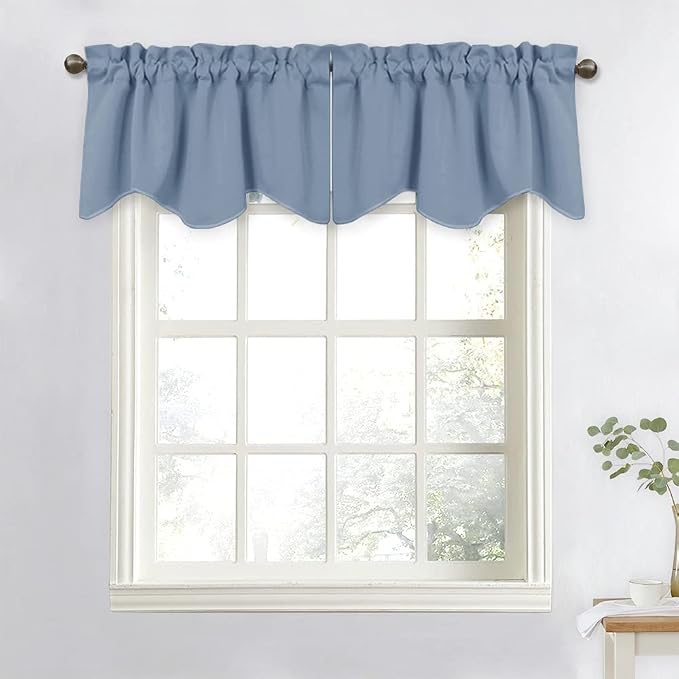 NICETOWN Stone Blue Blackout Valances - Image 3