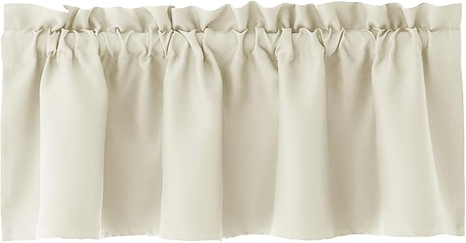 Hiasan Valance Curtains for Kitchen Blackout Thermal Insulated Solid Window - Image 8