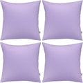 Thmyo 4-Pack 100% Cotton Comfortable Solid Decorative Throw Pillow Case Square by Thmyo