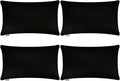 Thmyo 4-Pack 100% Cotton Lumbar Comfortable Solid Decorative Throw Pillow Case by Thmyo