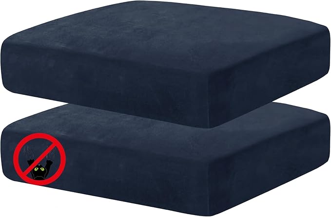 MAXIJIN Velvet Stretch Cushion Covers Couch Cushion Slipcovers Loveseat Sofa by MAXIJIN