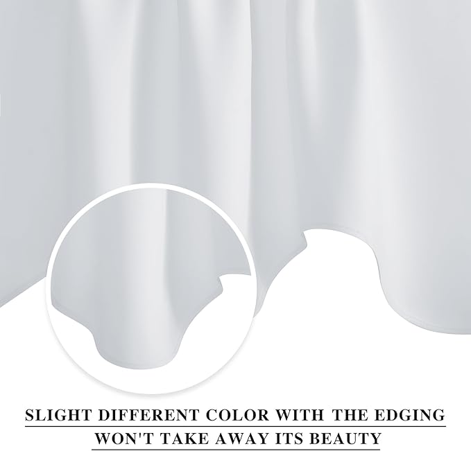 NICETOWN Bathroom Valances for Small Windows, Rod Pocket Elegant 52 inches by - Image 3