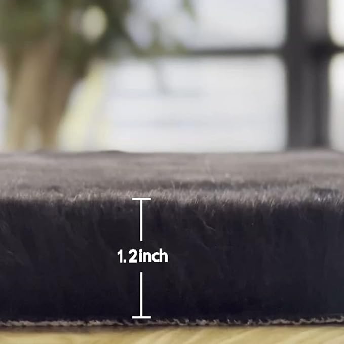 ORINOVA Black Shag Rugs 8x10 Area Rugs - Image 2