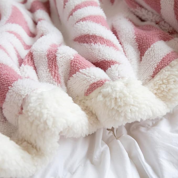 LOMAO Sherpa Fleece Blanket for Mom Cozy Soft Throw Blanket for Women Men - Image 4