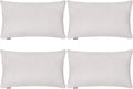 Thmyo 4-Pack 100% Cotton Lumbar Comfortable Solid Decorative Throw Pillow Case by Thmyo