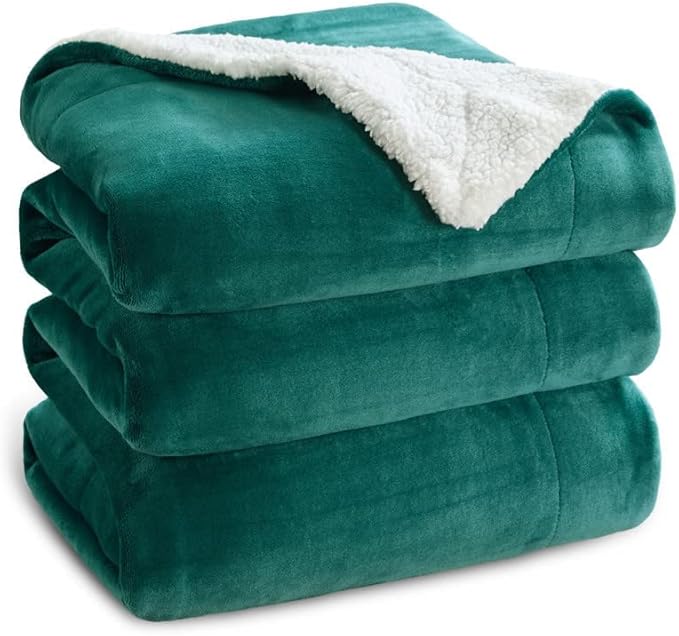 Bedsure GentleSoft Sherpa Fleece Blanket Queen Size by BEDSURE