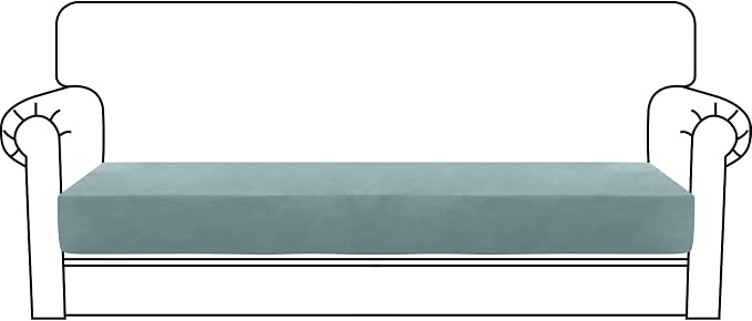 MAXIJIN Velvet Stretch Couch Cushion Covers Soft Sofa Cushion Cover Replacement by MAXIJIN