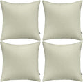 Thmyo 4-Pack 100% Cotton Comfortable Solid Decorative Throw Pillow Case Square by Thmyo