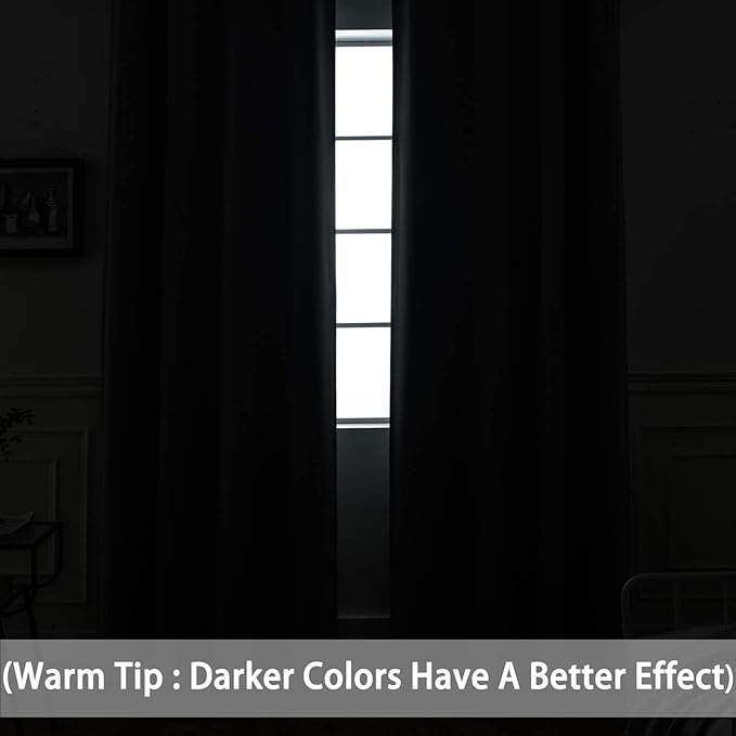 Yakamok Olive Green Blackout Curtains-Room Darkening Green Thermal Insulated - Image 6
