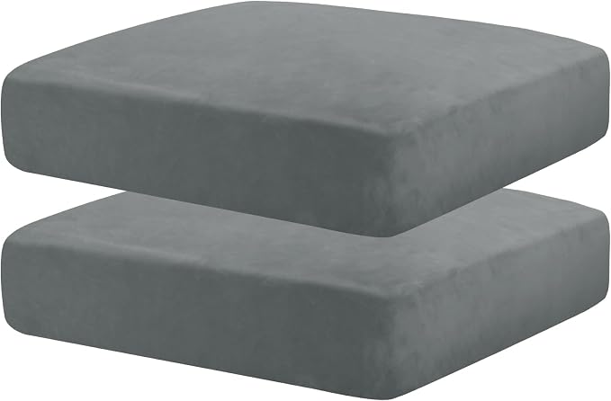 MAXIJIN Velvet Stretch Cushion Covers Couch Cushion Slipcovers Loveseat Sofa by MAXIJIN