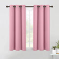 NICETOWN Rouge Pink Blackout Curtain Panels 48 inch Long Set of 2 by NICETOWN