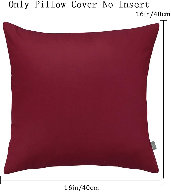 4-Pack 100% Cotton Comfortable Solid Decorative Throw Pillow Case Square - Image 5