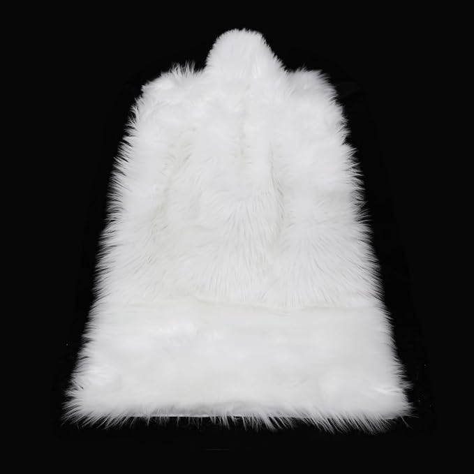 White Faux Fur Rug Fluffy Sheepskin Area Rug, 2x4 Ft Ultra Soft Shaggy Plush Rug - Image 7