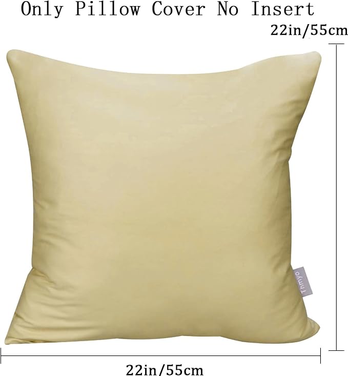 4-Pack 100% Cotton Comfortable Solid Decorative Throw Pillow Case, Thmyo Square - Image 8