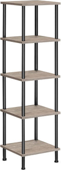 HOOBRO 5-Tier Corner Shelf Stand, Corner Square Rack Display Shelf, Tall by HOOBRO