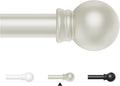 Thestoa Nickel Curtain Rods for Windows 30-46 Inch, 5/8" Stainless Steel Small by Thestoa