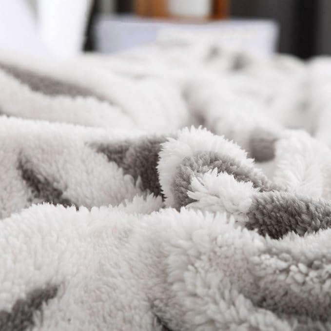 LOMAO Sherpa Fleece Blanket for Mom Cozy Soft Throw Blanket for Women Men - Image 5