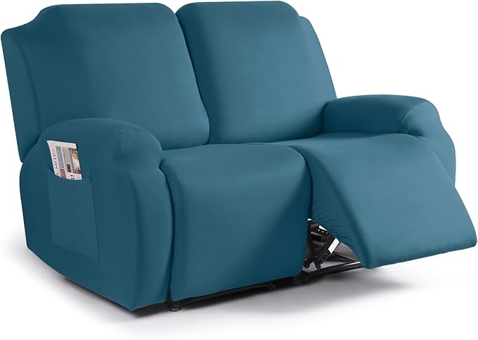 TAOCOCO Recliner Loveseat Slipcover, 2 Pieces Polyester Fabric Stretch Sofa by TAOCOCO