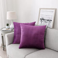 NiNi ALL Decorative Throw Pillow Covers Velvet 28x28 Inch Pack of 2 Purple by NiNiALL