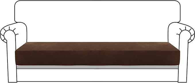 MAXIJIN Velvet Stretch Couch Cushion Covers Soft Sofa Cushion Cover Replacement by MAXIJIN