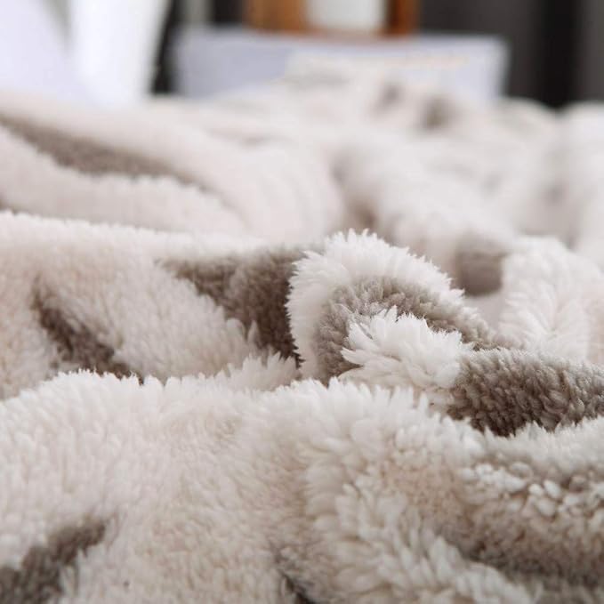 LOMAO Sherpa Fleece Blanket for Mom Cozy Soft Throw Blanket for Women Men - Image 5