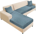 NAISI Sectional Couch Cover 4 Pieces Velvet Separate Couch Cushion Covers L by NAISI