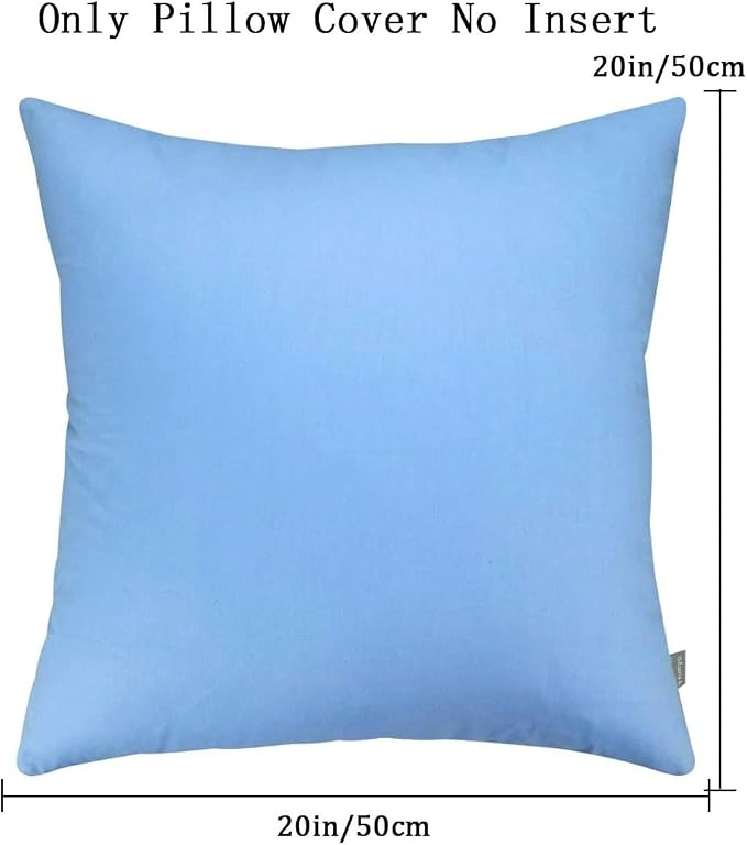 4-Pack 100% Cotton Comfortable Solid Decorative Throw Pillow Case, Thmyo Square - Image 5