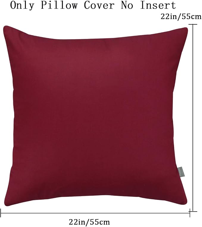 Thmyo 4-Pack 100% Cotton Comfortable Solid Decorative Throw Pillow Case - Image 5