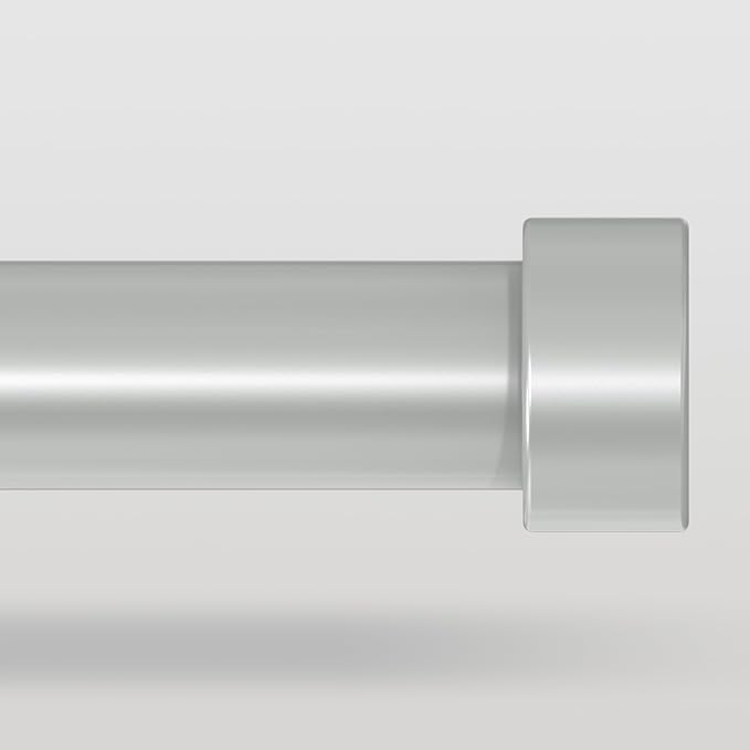 VOIIY Silver Curtain Rods for Windows 72 to 144 Inch, Size:36-144 Inch by VOIIYCurtainRods