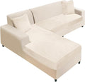 NAISI Sectional Couch Cover 3 Pieces Velvet Separate Couch Cushion Covers L by NAISI