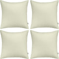 4-Pack 100% Cotton Comfortable Solid Decorative Throw Pillow Case, Thmyo Square by Thmyo