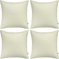 Thmyo 4-Pack 100% Cotton Comfortable Solid Decorative Throw Pillow Case Square by Thmyo