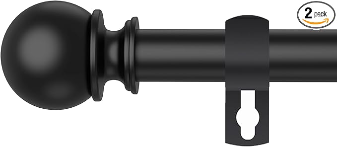 Curtain Rod Set for Windows 28 to 60 Inch by Poskena