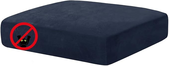 MAXIJIN Velvet Stretch Cushion Cover Fitted Couch Cushion Slipcovers 1 Pack Arm by MAXIJIN