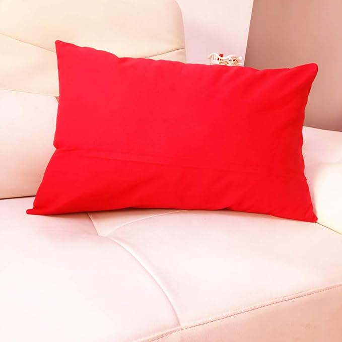 Thmyo 4-Pack 100% Cotton Lumbar Comfortable Solid Decorative Throw Pillow Case - Image 2