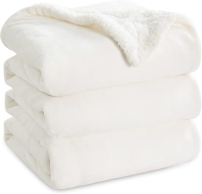 Bedsure GentleSoft Sherpa Fleece Blankets King Size by BEDSURE