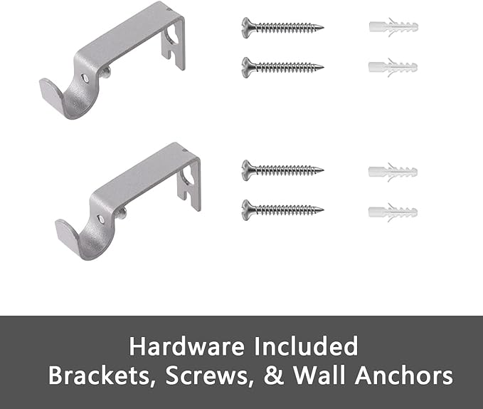 GXOACKJ Curtain Rods for windows 32-62 inch, 5/8 inch Decorative Silver - Image 6