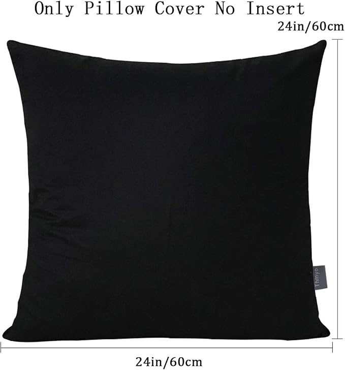 Thmyo 4-Pack 100% Cotton Comfortable Solid Decorative Throw Pillow Case Square - Image 2