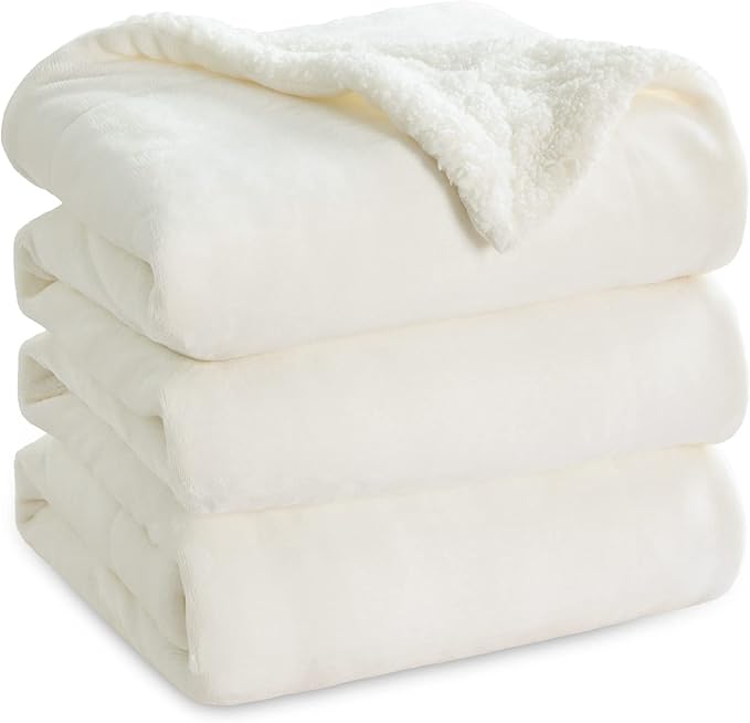 Bedsure GentleSoft Sherpa Fleece Blankets King Size by BEDSURE