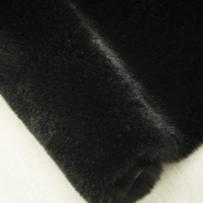 Ghouse Soft Faux Sheepskin Fur Rug Runner Rug 2x6 Black Fluffy Bedside Plush - Image 5
