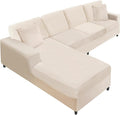 NAISI Sectional Couch Covers 8 Pieces Velvet Couch Cushion Covers L Shape Soft by NAISI