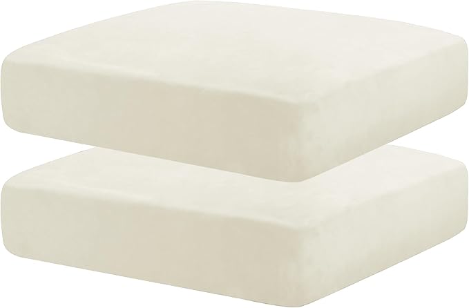 MAXIJIN Velvet Stretch Cushion Covers Couch Cushion Slipcovers Loveseat Sofa by MAXIJIN