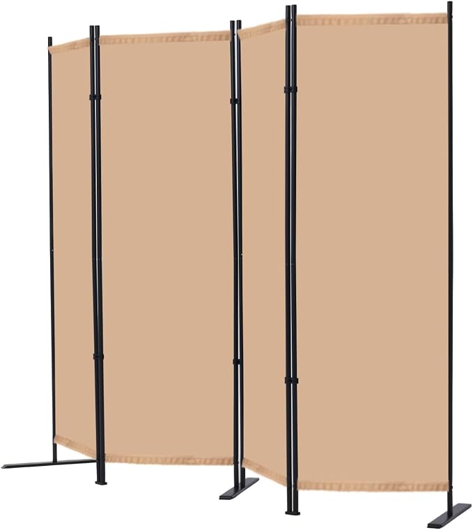 RANTILA 4 Panel Room Divider, 6 FT Folding Privacy Screen - Image 2