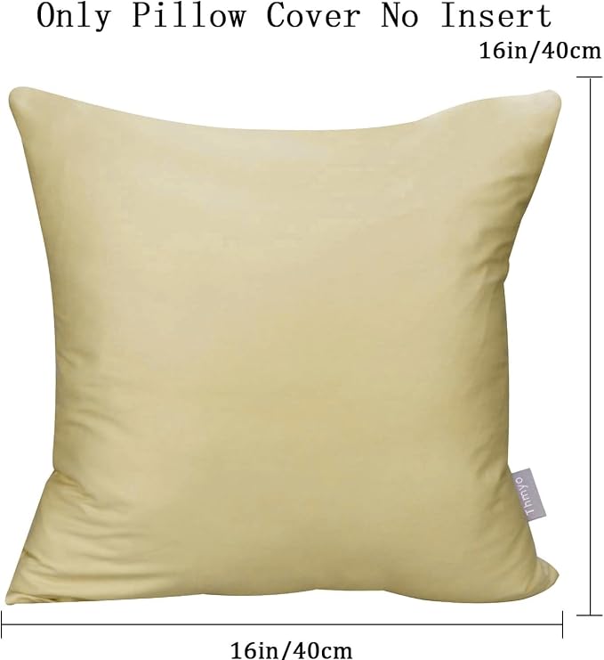 4-Pack 100% Cotton Comfortable Solid Decorative Throw Pillow Case, Thmyo Square - Image 8